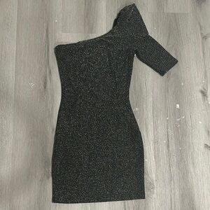 Mystic Gray Asymmetrical‎ Backless Bodycon Dress
